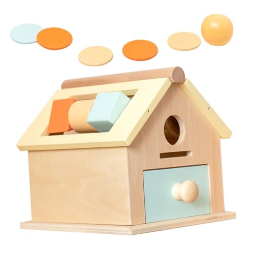 UPKOCH Montessori Holzspielzeug Jahre Motorikspielzeug Ballwurf Münzbox Frühpädagogik Hand Auge koordination und Kreativität von UPKOCH