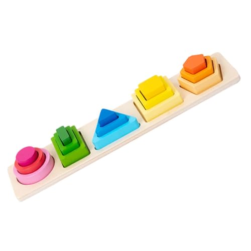 UPKOCH Montessori Holzspielzeug Set Geometrisches Formenspiel für Interaktives Puzzle Logischem und Kreativität Geeignet für Frühkindliche Bildung und Eltern Interaktion von UPKOCH
