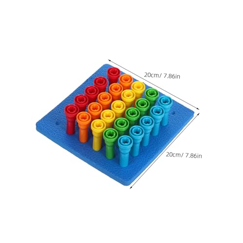 UPKOCH Montessori Peg Board aus Robustem Kunststoff Pilzförmige Steckpuzzle für Feinmotorik Farbsortierung und Zählfähigkeiten Pädagogisches für Kleinkinder von UPKOCH