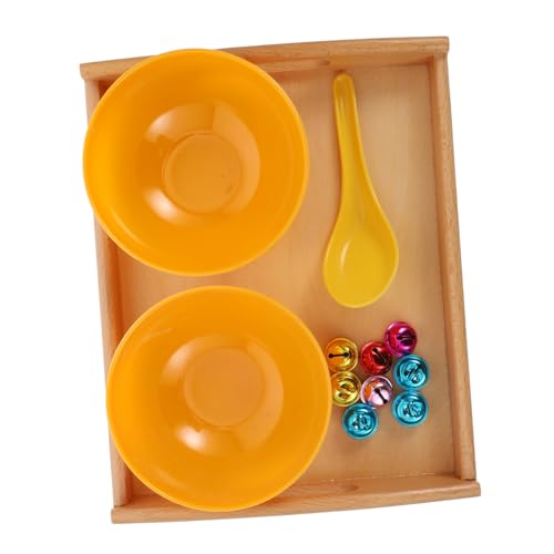 UPKOCH Montessori Scooping Bell Buntes Holz küchenspielzeug für Ab Jahren zur Feinmotorik und Hand Auge koordination Pädagogisches Kindergarten für Jungen und Mädchen Zufällige Farbe von UPKOCH