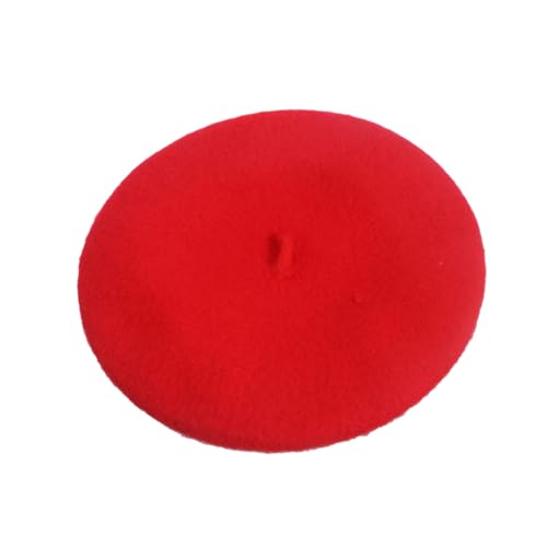 UPKOCH Mütze Woll Baskenmütze Warmes Herbst Winter Beanie Französischer Stil Rotes Mädchenmode Accessoire Elegant Sanft Komfortabel UPKOCH Mütze Woll Baskenmütze Warmes Herbst Winter Beanie Französischer Stil Rotes Mädchenmode Accessoire Elegant Sanft Komfortabel von UPKOCH