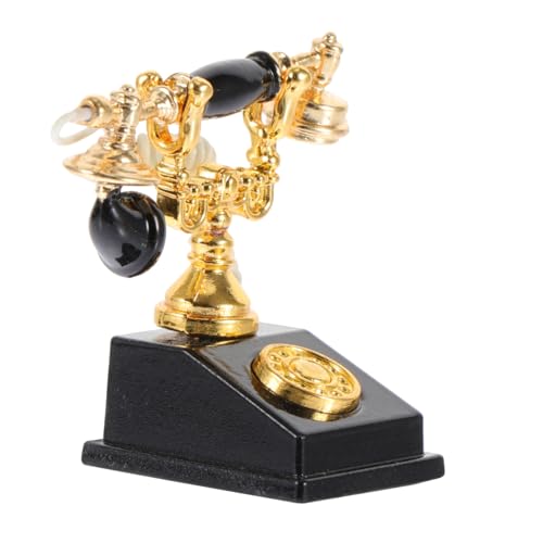 UPKOCH Vintage Mini Telefon Dekoration Retro Puppenhaus Zubehör Kreatives Ornament Für Miniaturhäuser Für Junge Mädchen Handwerkskunst von UPKOCH