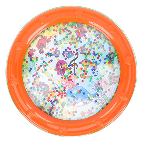 UPKOCH Ozeantrommel für Wave Bead Drum Orange Musikinstrument Musikalität und Stärkung der Eltern Junge Mädchen Bindung Einfaches Design und Sanfte Percussion Geräusche für Sicheres von UPKOCH