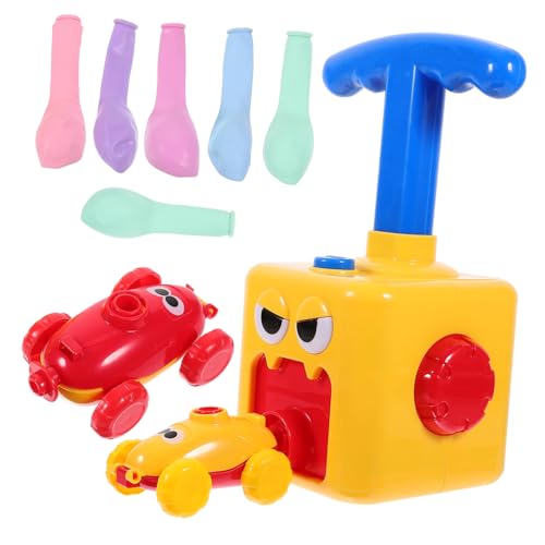 UPKOCH Pädagogisches Ballonauto für Kreatives Trägheitsauto für Jungen und Lustiges Press Control Spielzeugauto Gelb für Kleinkinder Fördert von UPKOCH