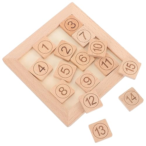 UPKOCH Pädagogisches Holz Zahlen Puzzle für Lernspielzeug und Vorstellungskraft Robustes Design für Sicheren Spielspaß für Kleine von UPKOCH