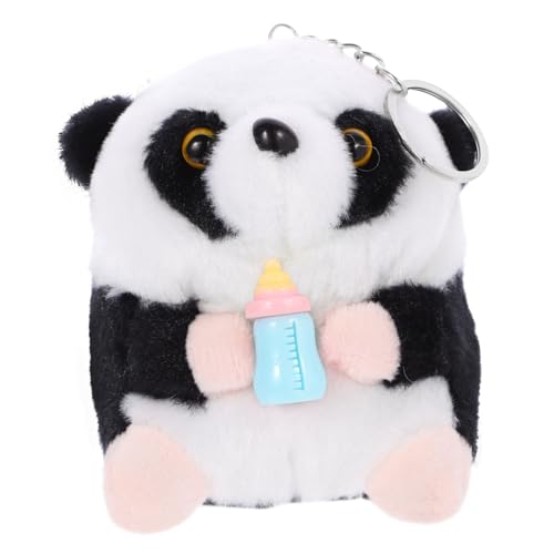 UPKOCH Panda- Cartoon-Puppe Tierpuppe Plüsch-Panda Ausgestopftes Panda-plüschtier Schlüsselanhänger Mit Tierstoffpuppe Panda-Puppe Entzückender Cartoon-Panda Pp-Baumwolle von UPKOCH