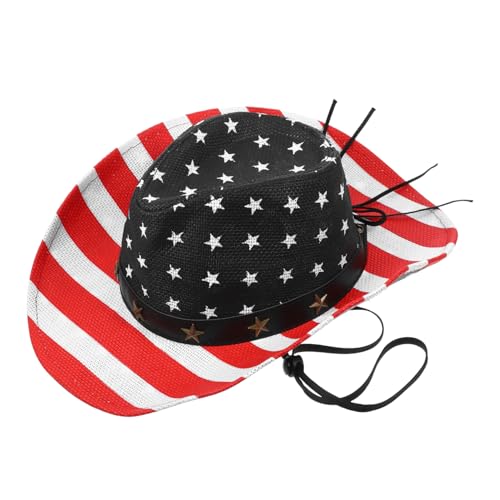 UPKOCH Pentagramm-Cowboy-Hut Kostüm Mit Amerikanischer Flagge Usa-flaggenhut Unabhängigkeitstag-Hut Dekorativer Hut Der Amerikanischen Flagge Kopfschmuck Zum Tag Der Unabhängigkeit Denim UPKOCH Pentagramm-Cowboy-Hut Kostüm Mit Amerikanischer Flagge Usa-flaggenhut Unabhängigkeitstag-Hut Dekorativer Hut Der Amerikanischen Flagge Kopfschmuck Zum Tag Der Unabhängigkeit Denim von UPKOCH
