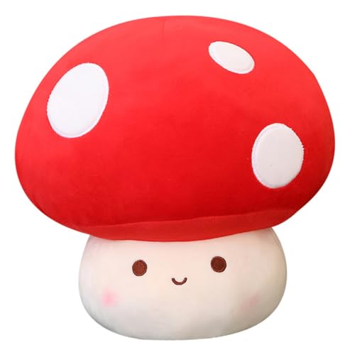UPKOCH Pilz Dekoration Schlafzimmer Bedroom Decoration Plüschpilz Niedliches Kuscheltier Schlafzimmer Dekoration süße Pilzsachen Cartoon-Pilz-Kissen Pilzkissen PP Baumwolle rot von UPKOCH