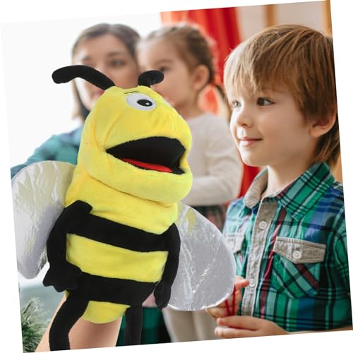 UPKOCH Plüsch Bienen Handpuppe Interaktives Tier Handpuppen für Storytelling Rollenspiel Pädagogisch Fördernd von UPKOCH
