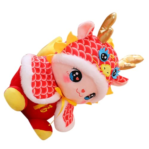 UPKOCH Plüsch Chinesischer Drache Weiches Kuscheltier Drachenjahr Maskottchen Neujahrsdeko für Familie Freunde Wohnzimmer Schlafzimmer von UPKOCH