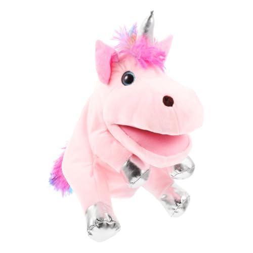 UPKOCH Plüsch Einhorn Handpuppe für Interaktives Geschichtenerzählen Lebensechte Einhorn für Kreative Aktivitäten für und Schulaufführungen von UPKOCH