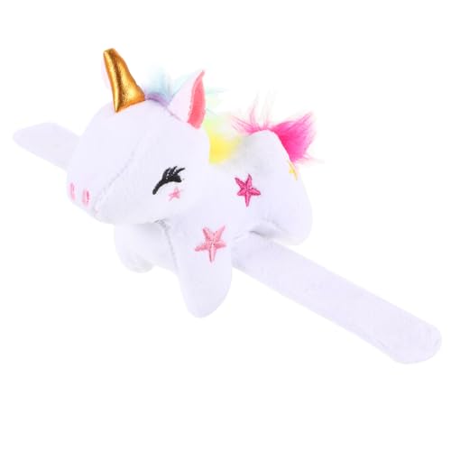 UPKOCH Plüsch Einhorn Schnapparmband Kuschelig Hautfreundlich und Strapazierfähig Partygeschenk für Geburtstag Halloween Weihnachten Ostern Festliche Dekoration von UPKOCH
