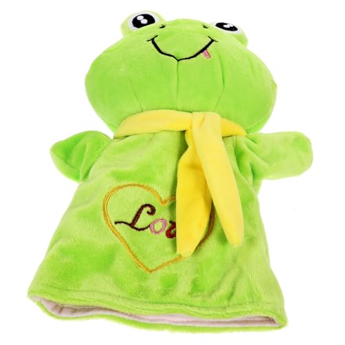 UPKOCH Plüsch Frosch Handpuppe Weiches Kuscheltier Interaktives Frühpädagogik Eltern Junge Mädchen Spieltier Kreative Rollenspiele von UPKOCH