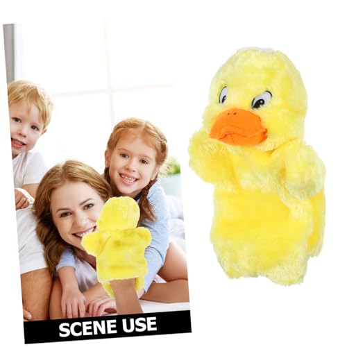 UPKOCH Plüsch Handpuppe Gelbe Ente Weiches Stofftier für Interaktives Geschichtenerzählen und Rollenspiel Zubehör für Kindergarten und Eltern Junge Mädchen aktivitäten von UPKOCH