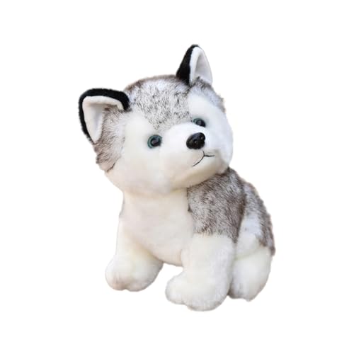 UPKOCH Plüsch Husky Sitzend Kuscheltier Niedlich Stofftier Hundespielzeug Dekoration von UPKOCH