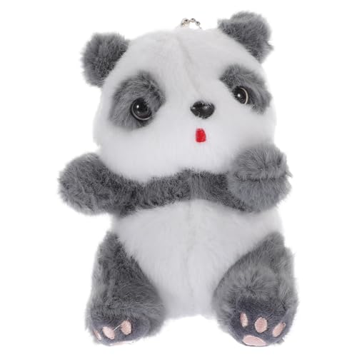 UPKOCH Plüsch Panda Schlüsselanhänger Kuscheltier Anhänger für Tasche Rucksack Niedlicher Grauer Plüschbär mit Perlenkette Leichtes Dekoratives Accessoire für Alltag und UPKOCH Plüsch Panda Schlüsselanhänger Kuscheltier Anhänger für Tasche Rucksack Niedlicher Grauer Plüschbär mit Perlenkette Leichtes Dekoratives Accessoire für Alltag und von UPKOCH