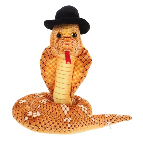 UPKOCH Plüsch Schlange Mit Hut Lustiges Stofftier Als Scherzartikel Fake Snake Für Streiche Und Requisiten Weiche Mit Gentleman Hut Dekoration von UPKOCH