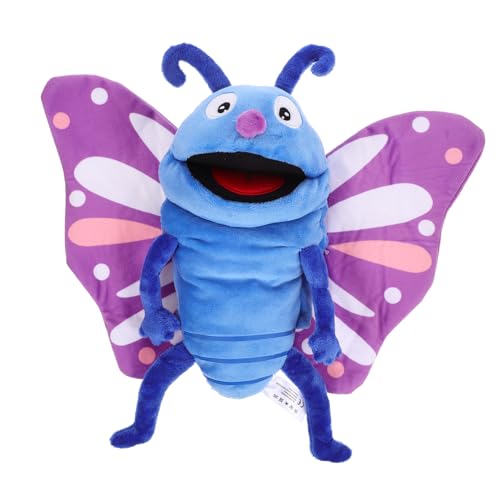 UPKOCH Plüsch Schmetterlings Handpuppe für Interaktives Geschichtenerzählen und Rollenspiele aus Weichem Plüsch Waschbar zum Geburtstag und Kindertag Fördert von UPKOCH
