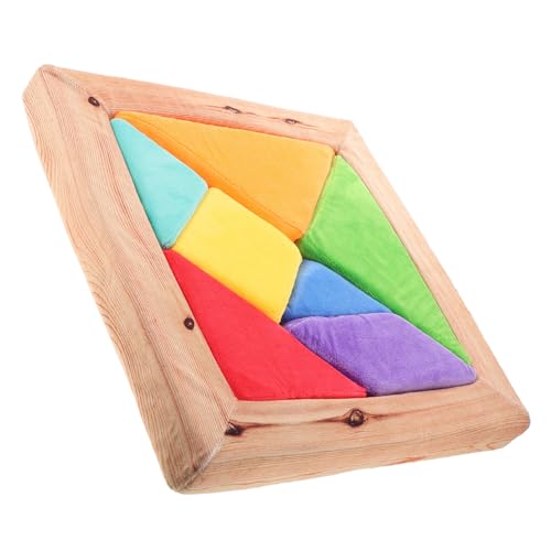 UPKOCH Plüsch-Tangram Mosaik Babys Puzzle Gebäude Mit Block Bunt Manipulative Logikspiele Kreative Rätsel Musterblöcke Kleine Rätsel Für von UPKOCH