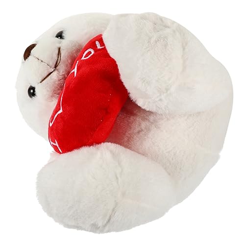 UPKOCH Plüschbär mit Herz Weicher Weißer als für Valentinstag oder Hochzeiten Vielseitig Einsetzbar als Dekoration Hochwertigem Kindersicherem von UPKOCH