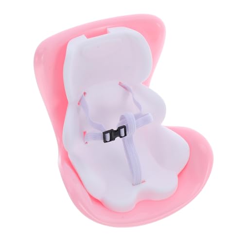 UPKOCH Puppen Autositz für Mini Puppen für Kreative Rollenspiele Leichtes und Kompaktes Design als Fahrzeugdekoration oder Tischornament Zartem Rosa von UPKOCH