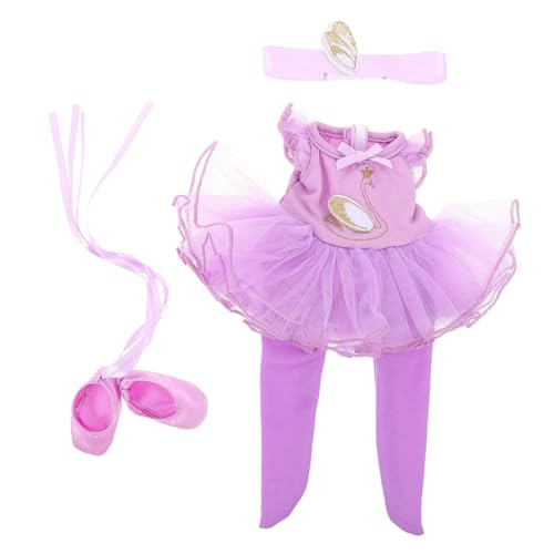 UPKOCH Puppen Ballettkostüm Set mit Tüllrock Schuhe und Haarband Prinzessin Verkleidungskleid für Puppen Ballerina Tanzkleidung Zubehör für Fantasievolles Ankleiden von UPKOCH