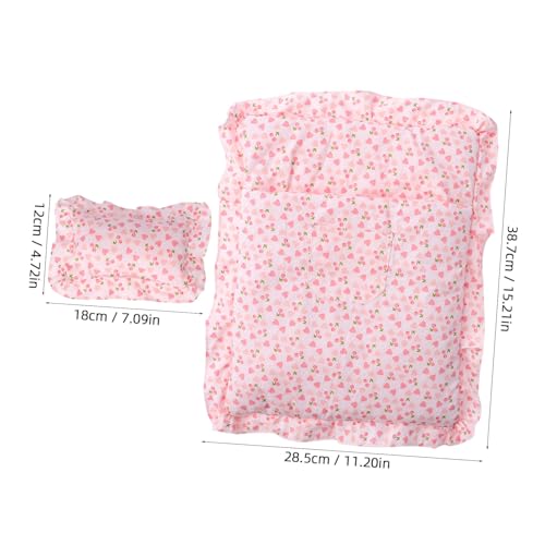 UPKOCH Puppen-erdbeer-Schlafsack Doll Erdbeerschlafsack Puppenhausdecke Dollhouse Schlafzimmer Puppensack Puppendecken Und Zubehör Puppen Erdbeermatratze -Accessoire Puppenhausbett Stoff von UPKOCH