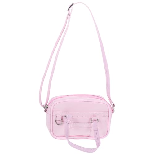 UPKOCH Puppenhandtasche Puppe Puppe Puppenzubehör Kleid Kinderhandtaschen kleine Mädchen Geldbeutel Miniaturen Puppenhauszubehör Puppenbaby Mini -Rucksäcke Puppe Mini-Handtasche Rosa von UPKOCH
