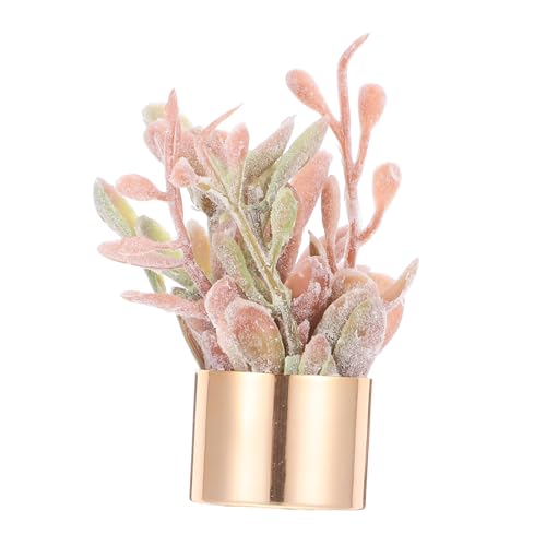 UPKOCH Puppenhaus Blumentopf Ornament Dekorationen Kunstpflanze Sukkulenten Töpfe Für Zimmerpflanzen Kleine Künstliche Pflanzen In Töpfen Sukkulentenpflanzen Mini Dekoration von UPKOCH