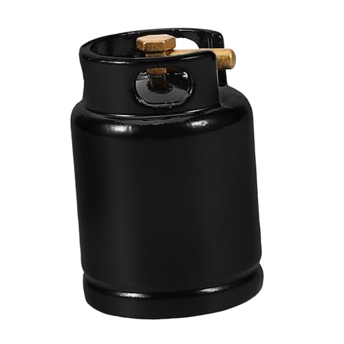 UPKOCH Puppenhaus-Küchenzubehör puppenhaus Einrichtung puppenhaus küchenmöbel Puppenhaus Miniaturküche Miniaturen Puppenhausmöbel Herd Mini-Gasflasche Miniatur-Gastank Legierung Black von UPKOCH