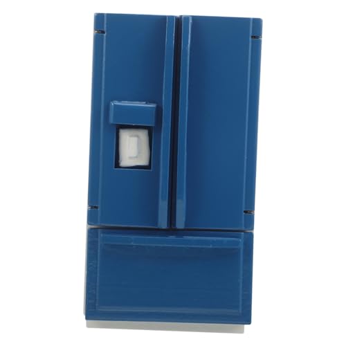 UPKOCH Puppenhaus Kühlschrank Für Küche Puppenhaus Möbelsammlung Kühlschrank Rollenspiel Blau von UPKOCH
