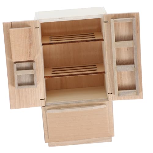 UPKOCH Miniatur-kühlschrank Für Puppenhaus Holz-mini-kühlschrank Spielset Möbeldetail von UPKOCH