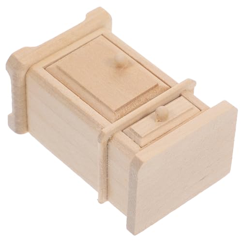 UPKOCH Puppenhaus Nachttisch Nachttisch Modell Vitrine Wohnzimmer Kleiner Schrank Puppenhausschrank Miniatur Puppenhaus Schrank Modell Kleines Holz von UPKOCH
