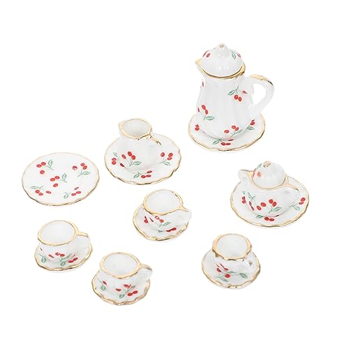 UPKOCH Puppenhaus Zubehör Simulierte Kleine Tassen Foto Requisiten Rote Kirsche Dekoration Micro Szene Ornament von UPKOCH