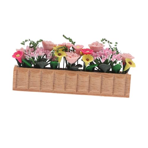 UPKOCH Realistische Puppenhauspflanze Aus Holz Blumentopf Für Feen-puppenhaus- von UPKOCH