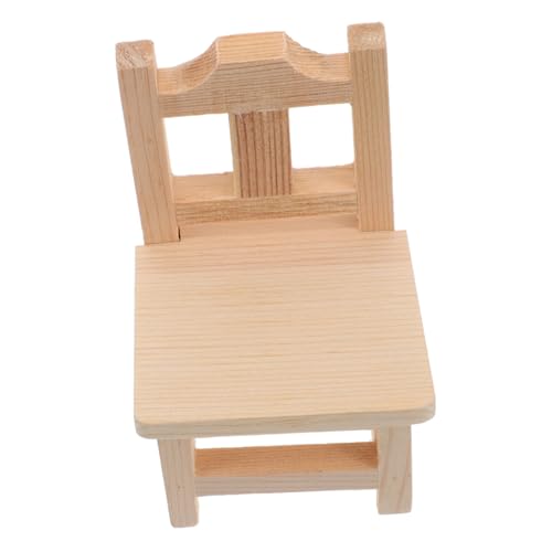 UPKOCH Puppenhausdekoration Dekorativer Hocker Kleiner Hocker Winzige Möbel Miniaturstühle Für Puppenhaus Miniaturstühle Zum Basteln Mini-hocker- Miniatur-parkbank Khaki Holz von UPKOCH