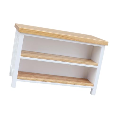 UPKOCH Puppenhausmöbel Esszimmer Tischdekoration Schreibtischdekoration Miniaturtisch Puppenzubehör Minitisch Miniatur Computertisch Minimöbel Kleiner Beistelltisch Holz von UPKOCH