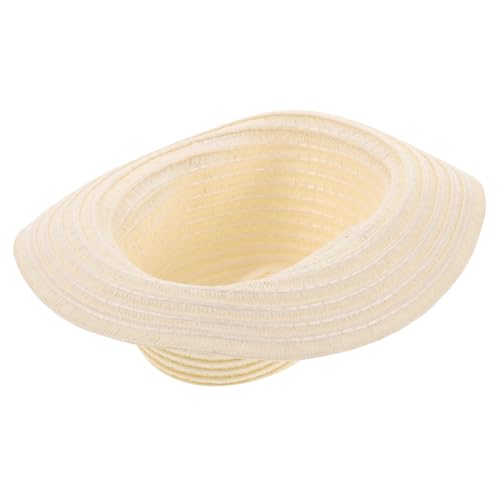 UPKOCH Puppenkleid Strohhut Mini-Hut- Gewebte Mützen Kleiner Hut DIY Stütze Foto -Prop -zubehör Mini-Hut-DIY-Requisite Kleine Hüte Minihüte Zum Basteln Miniatur-puppenhüte Khaki von UPKOCH