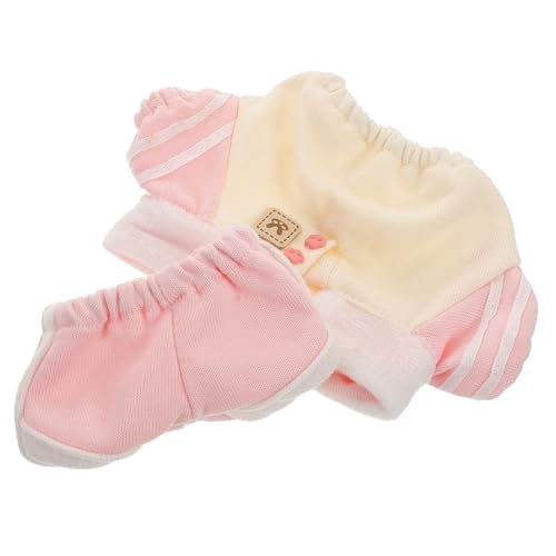UPKOCH Puppenkleidung aus Baumwolle Niedliches Sweatshirt mit Kragen und Lässige Hose Miniatur Outfit für Stofftiere und Plüschpuppen Vielseitiges Kostüm zum Ankleiden und Sammeln von UPKOCH