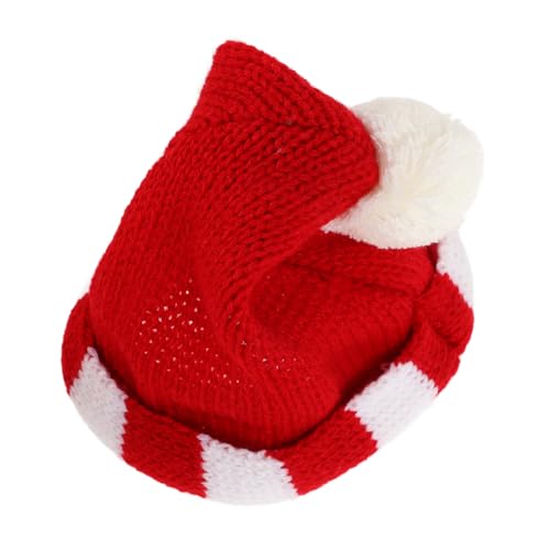 UPKOCH Puppenmütze Mini-Mützen aus Wollgarn winzige Kitting-Hüte Miniatur-Puppenhüte Mini-Hüte Minihüte für Puppen Mini-Strickmütze Minihüte zum Basteln rot von UPKOCH