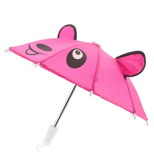 UPKOCH Puppenregenschirm Gefälligkeiten für die Babyparty Puppenzubehör Babyparty-Spiel Babyspielzeug mini Regenschirm Miniaturschirm Rollenspielzubehör Stoff Rosy von UPKOCH