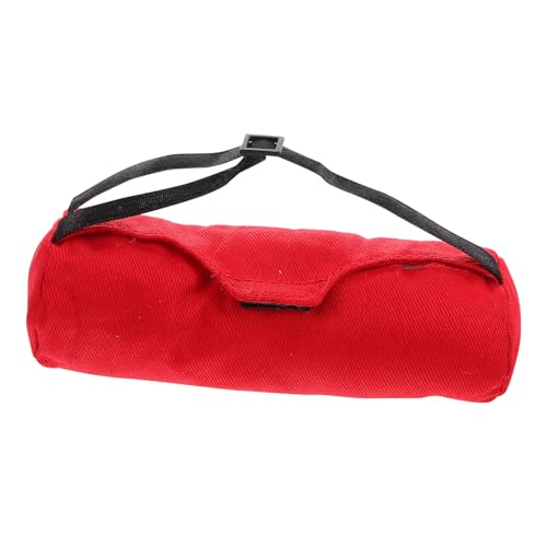 UPKOCH Puppenrucksack Tasche Für Badmintonschläger Puppe Ausstellungstasche Reiserucksack Für Puppen Mini-Puppe-Ornament Mini-hausverzierung Süße Mini-rucksäcke Mini-Schultasche Rot Stoff von UPKOCH