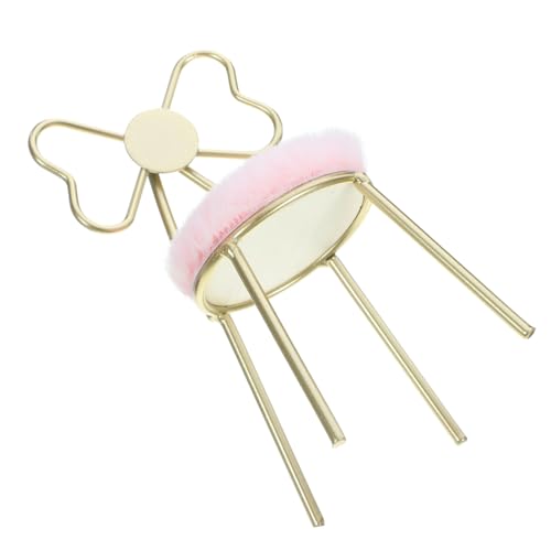 UPKOCH Puppenstuhl Puppenmöbel Ankleidezimmerstühle Puppenhausmöbel Puppenhausmöbel Puppenhausdekor Spielzeughausdekor Stuhlmodell Ornament Miniaturstuhl Filzstoff von UPKOCH