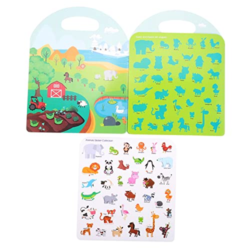 UPKOCH Funny Busy Sticker Book Für Kleinkinder Lernspielzeug Mit Tierischen Aufklebern Pädagogisches Buch Kognitiven Fähigkeiten Und Kreativen Spielmöglichkeiten Für Mädchen von UPKOCH