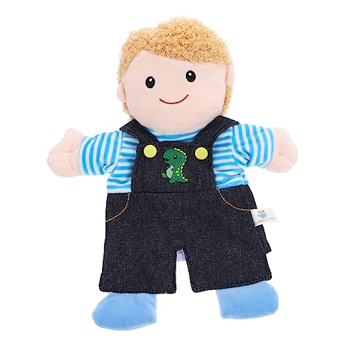 UPKOCH Q Version Jungen Handpuppe Plüschspielzeug Interaktive Lernpuppe für Kreatives Erzählspielzeug für Kindergarten und Familienkommunikation von UPKOCH