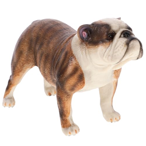UPKOCH Realistische Bulldoggen Figur aus Stabilem Kunststoff Detailgetreues Hunde Modellspielzeug Niedliche Deko für Kinderzimmer für Hundeliebhaber von UPKOCH