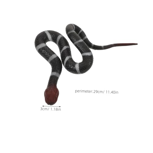 UPKOCH Realistische TPR Schlange Große Weiche Nachbildung Silberne Ringelschlange Flexible Simulation Tierfigur für Halloween Deko Garten Requisiten Streiche und Sicher von UPKOCH