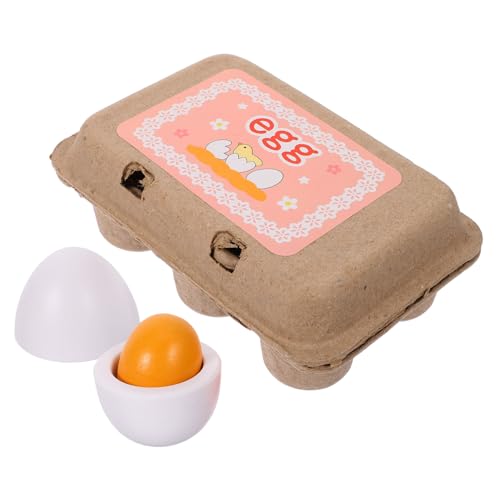 UPKOCH Realistisches Spielzeugei mit Eierkarton Kindgerechtes Küchenzubehör Detailreiche Mini eierdekoration für Puppenhaus Stabiles Ostergeschenk für Mädchen von UPKOCH