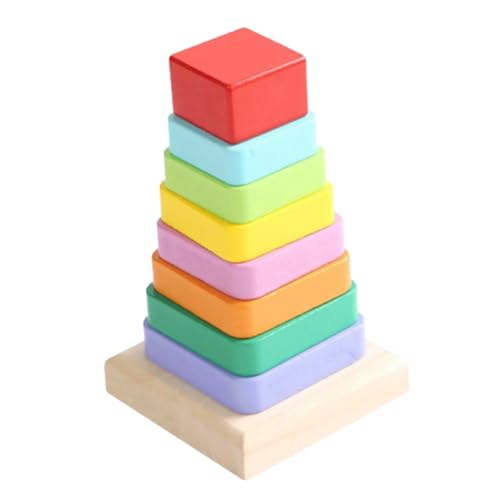UPKOCH Frühpädagogisches Spielzeug Regenbogen-stapelturm-Puzzle-blockspielzeug Für Kinder Die Bauspielzeug-stapelspielzeug Lernen von UPKOCH