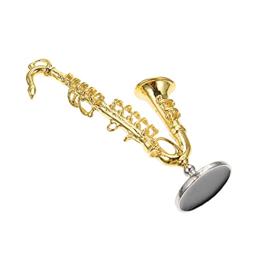 UPKOCH Saxophon-Modell Simulations-Saxophon- Praktische Miniatur-Saxophon-verzierung Hausdekoration Simulationsinstrument Ornament Musikinstrument Mikrolandschaftsornament Legierung von UPKOCH